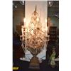 Image 1 : TABLE TOP CRYSTAL CHANDELIER W/URN BASE (48" H)