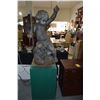 Image 1 : LARGE CAST IRON CHERUB GARDEN STATUE W/BASE (ORIGINALLY FROM MICHEL'S AT THE COLONY SURF)  (40" H)