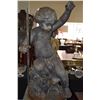Image 2 : LARGE CAST IRON CHERUB GARDEN STATUE W/BASE (ORIGINALLY FROM MICHEL'S AT THE COLONY SURF)  (40" H)