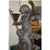 Image 3 : LARGE CAST IRON CHERUB GARDEN STATUE W/BASE (ORIGINALLY FROM MICHEL'S AT THE COLONY SURF)  (40" H)