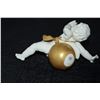 Image 3 : PORCELAIN CHERUB FIGURINES & CANDELABRA (3 PCS)