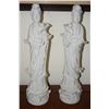 Image 1 : PORCELAIN BLANC DE CHINE KWAN YIN STATUES (1 MISSING HAND) (24") (2 PCS)