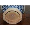 Image 3 : BLUE & WHITE OCTAGON PLANTER (11" D X 6 1/2" H)