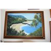 Image 1 : FRAMED OIL ON CANVAS, "HAWAIIAN LANDSCAPE" (41" X 29")