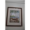 Image 1 : KOA FRAMED PRINT, "A PEACEFUL VOYAGE"; PEGGY CHUN (17 1/2" X 21 3/4")