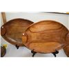 Image 1 : OVAL WOOD PLATTERS (25") (2 PCS) (DOES NOT INCLUDE STANDS)