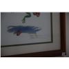 Image 4 : FRAMED PRINTS, "PIG & FROG"; PEGGY CHUN & FRAMED FROG PRINT; UNSIGNED (3 PCS)