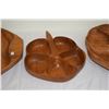 Image 3 : CARVED WOOD LAZY SUSAN, LEAF PUPU DISH & OVAL PLATTER (3 PCS)