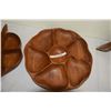Image 5 : CARVED WOOD LAZY SUSAN, LEAF PUPU DISH & OVAL PLATTER (3 PCS)