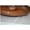 Image 6 : CARVED WOOD LAZY SUSAN, LEAF PUPU DISH & OVAL PLATTER (3 PCS)