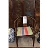 Image 3 : CHINESE STYLE HORSESHOE CHAIRS W/CANE SEATS (1 NEEDS REPAIR TO CANE) (3 PCS)