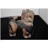 Image 4 : THAI CARVED WOOD PAINTED FOO DOGS (2 PCS)