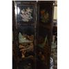 Image 3 : 4 PANEL BLACK LACQUER PAINTED SCREEN (68" H, 14" PANELS)