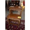 Image 1 : TEAK TABLES (29" H & 19 1/2" H) (2 PCS)
