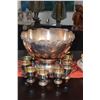 Image 1 : LARGE SILVER PLATE PUNCHBOWL W/12 CUPS (13 PCS)
