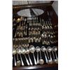 Image 1 : STERLING SILVER FLATWARE (MONOGRAMMED "T") (2,694.6 GRAMS W/O KNIVES/SPREADER) (85 PCS)