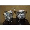 Image 1 : ENGLISH STERLING SILVER CREAM & SUGAR (162 GRAMS) (2 PCS) (DOES NOT INCLUDE STAND)