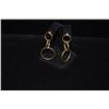 Image 1 : 14K DANGLE HOOP EARRINGS