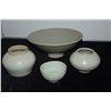Image 1 : KOREAN 18TH-19TH CENTURY CELADON CERAMICS, CHOSEN PERIOD (4 PCS) (DOES NOT INCLUDE STAND)