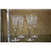 Image 1 : WATERFORD CRYSTAL CHAMPAGNE FLUTES, HAPPINESS PATTERN (4 PCS)
