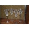 Image 1 : WATERFORD CRYSTAL CHAMPAGNE FLUTES, BLOSSOM PATTERN (4 PCS)
