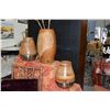 Image 1 : WOOD VASES W/BAMBOO & LAUHALA DECOR (6 PCS)