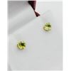 Image 3 : Yellow Gold Genuine Peridot Heart Earrings