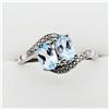 Image 1 : Sterling Silver Blue Topaz Ring