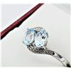 Image 3 : Sterling Silver Blue Topaz Ring