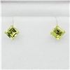 Image 1 : Yellow Gold Genuine Peridot Earrings