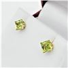 Image 2 : Yellow Gold Genuine Peridot Earrings