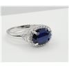 Image 7 : Sterling Silver Genuine Blue Sapphire & Cubic Zirconia Ring