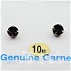 Image 1 : White Gold Genuine Garnet Stud Earrings