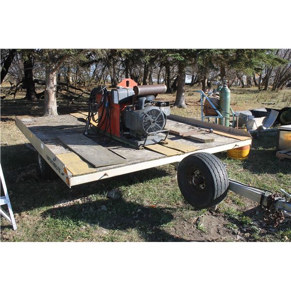 1996 Featherlite Trailer 8' x 10' Ball Hitch SN 4FGL10107VA351315, tilts, c/w spare