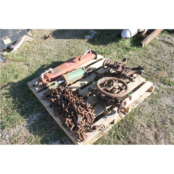 Hyd Reservior; JD Ram; Logging Chains; Drill Presses