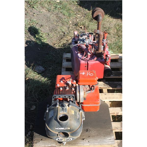 20hp Kohler Magnum; 5hp Briggs Engine w/ 2" Homelite Pump