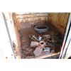 Image 10 : Trailer W/ Compartments W/ Contents (Tires/Misc Parts/Misc Metal)