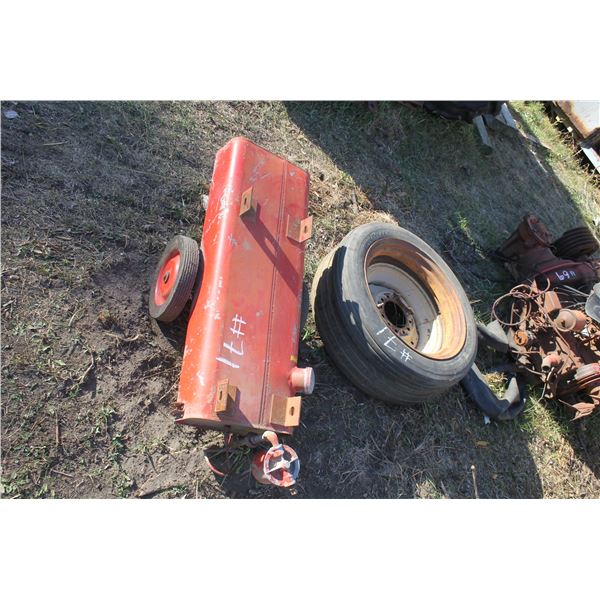 Farm Implement Tires & Rims; Portable Gas Tank on Wheels