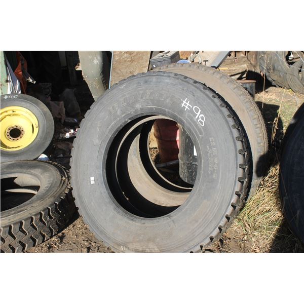 2x Dunlop 11x24.5 Tires Like New*