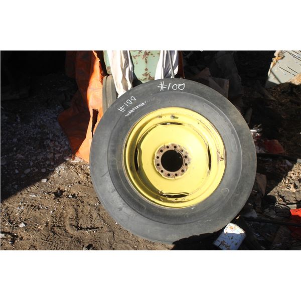 1x 750x18 Tractor Tire and Rim