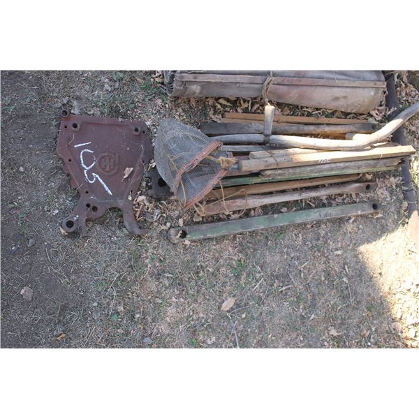 IHC Plates; Pitmans; Antique Scythe Handle; Antique Horse Muzzles