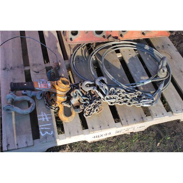 1-1/2T Lever Hoist; Various Cables; Shackles