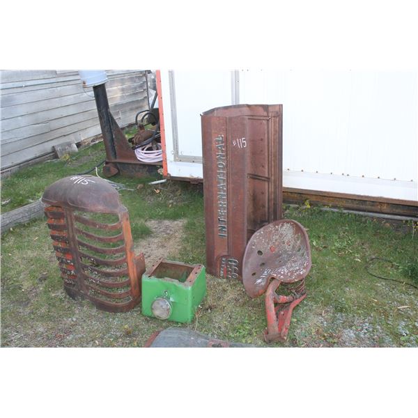 Massey Grill; IHC 650 Hood & Seat; Tractor Grill Screen; JD Box