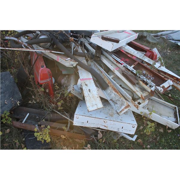 Quantity Rectangular Tubing; Angle Iron; Truck Box; Various Metal Pieces