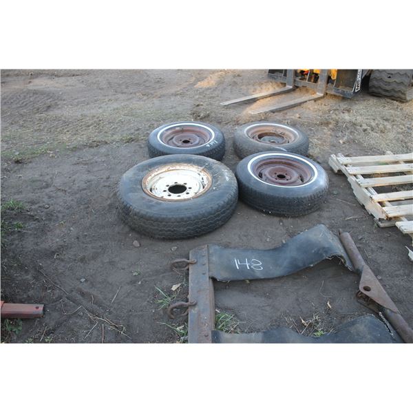 Tow Truck Sling; 4x Tire & Rims