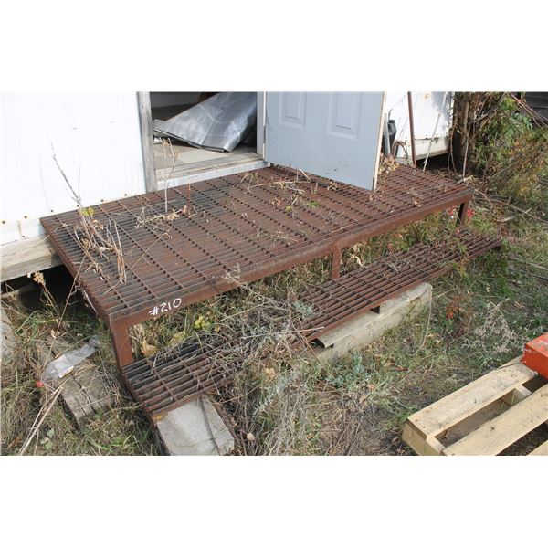 Grated Metal Step