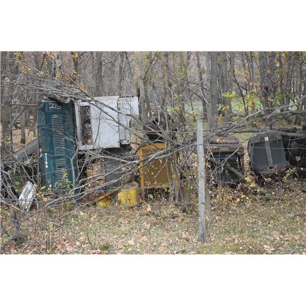 Endless Belting; Frame; approx 5 Gas Engines plus quantity scrap iron