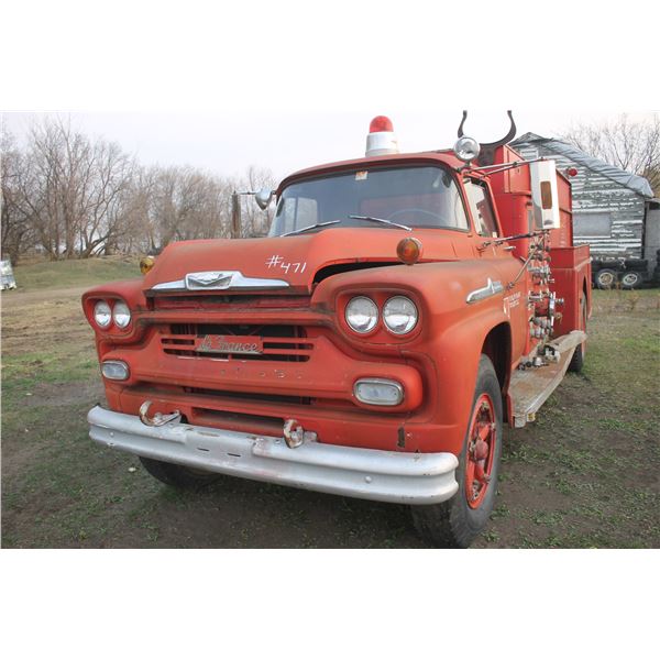 Chev LaFrance  Spartan 100 Pumper Truck; s/n 810503813132 ; 348-V8 Gas Engine; Dual Wheels, appears 