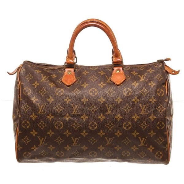 Louis Vuitton Brown Monogram Canvas Speedy 35cm Satchel Bag
