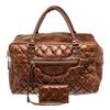 Image 1 : Balenciaga Brown Quilted Leather Motorcycle Shoulder Bag